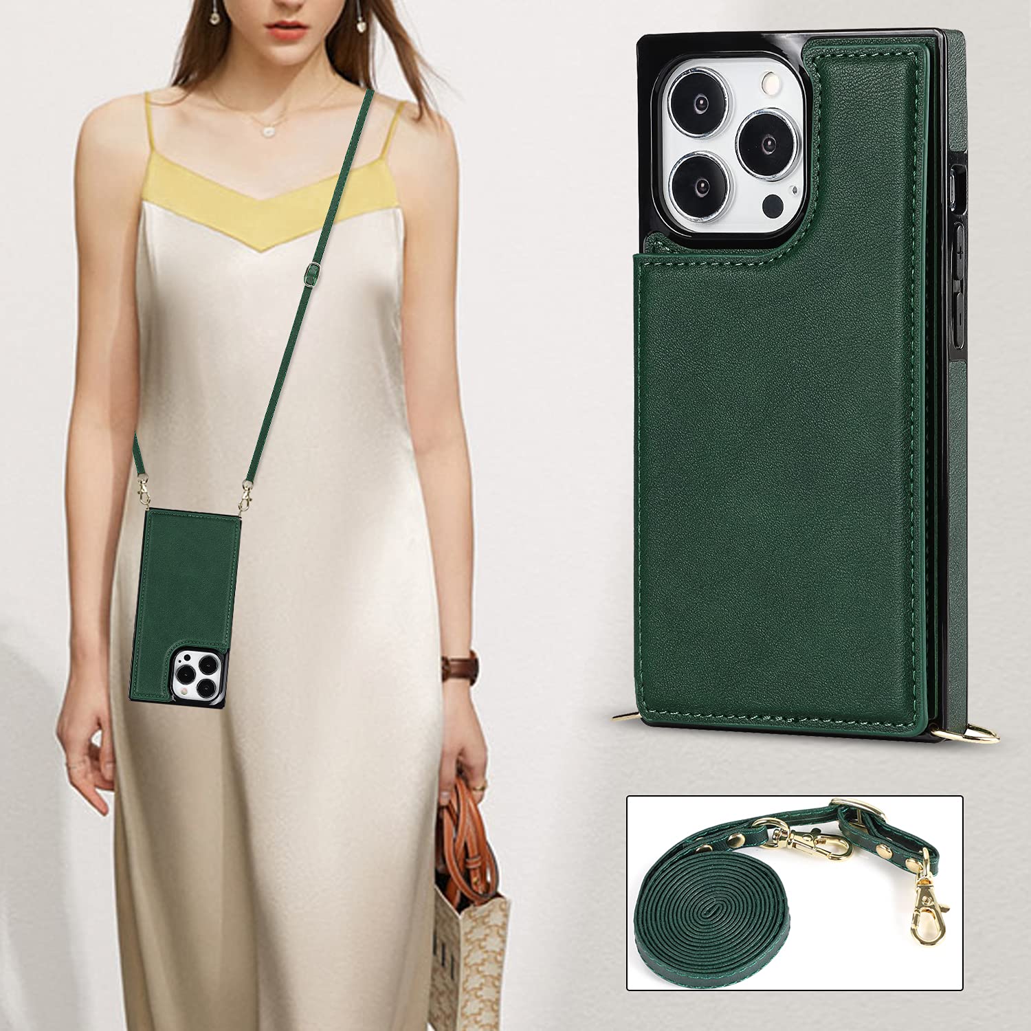 Amazon.com: UEEBAI Crossbody Wallet Case for iPhone 14 Pro Max 6.7